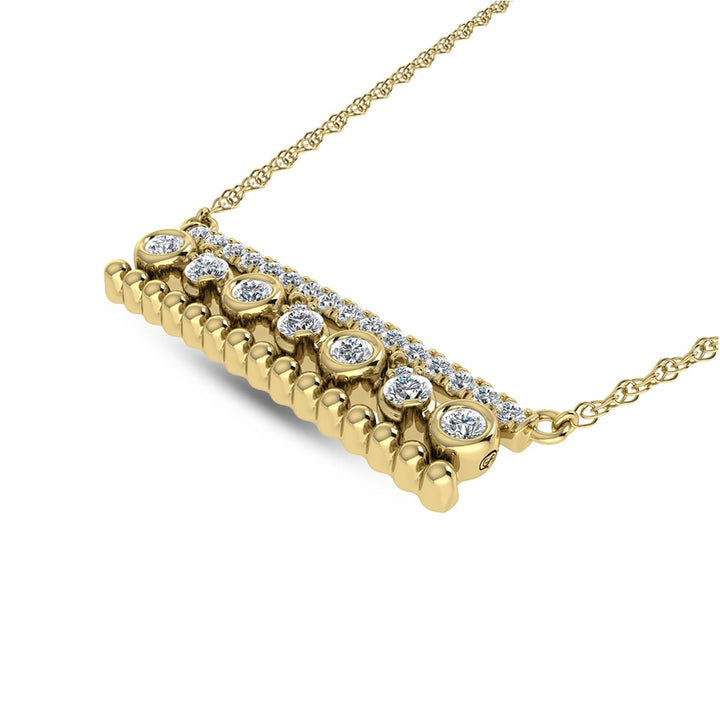14K Yellow Gold Diamond 3/8 Ct.Tw. Fashion Necklace