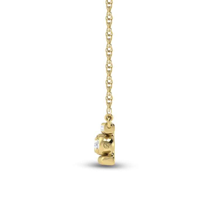 14K Yellow Gold Diamond 3/8 Ct.Tw. Fashion Necklace