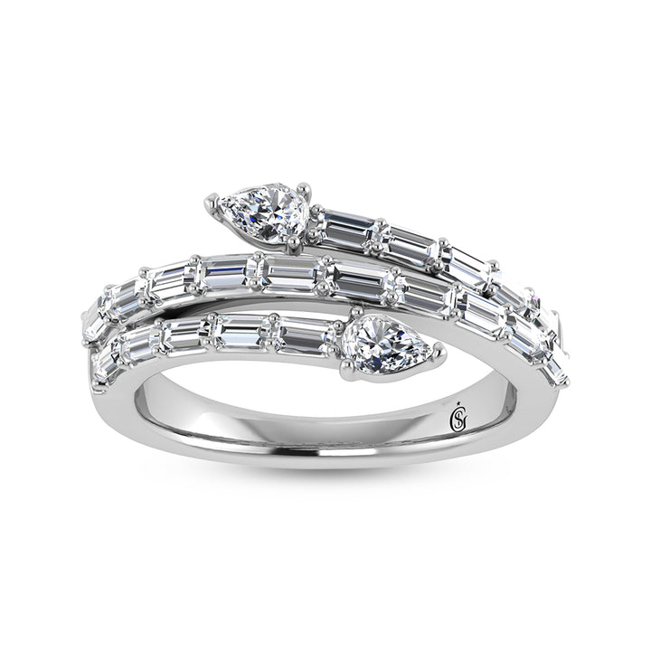 14K White Gold Diamond 7/8 Ct.Tw. Fashion Ring