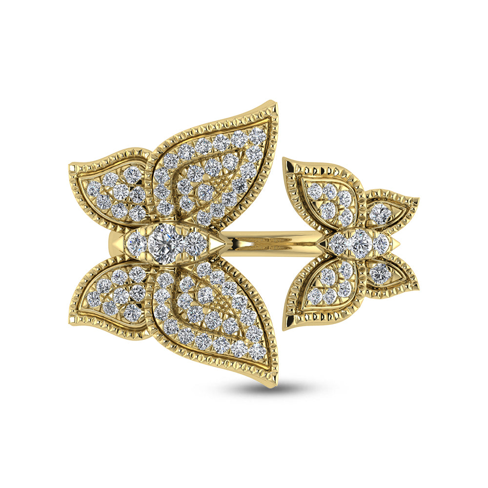 14K Yellow Gold Diamond 5/8 Ct.Tw. Fashion Ring