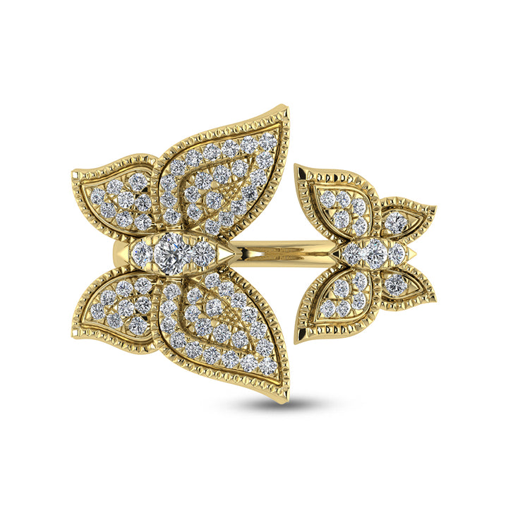 14K Yellow Gold Diamond 5/8 Ct.Tw. Fashion Ring