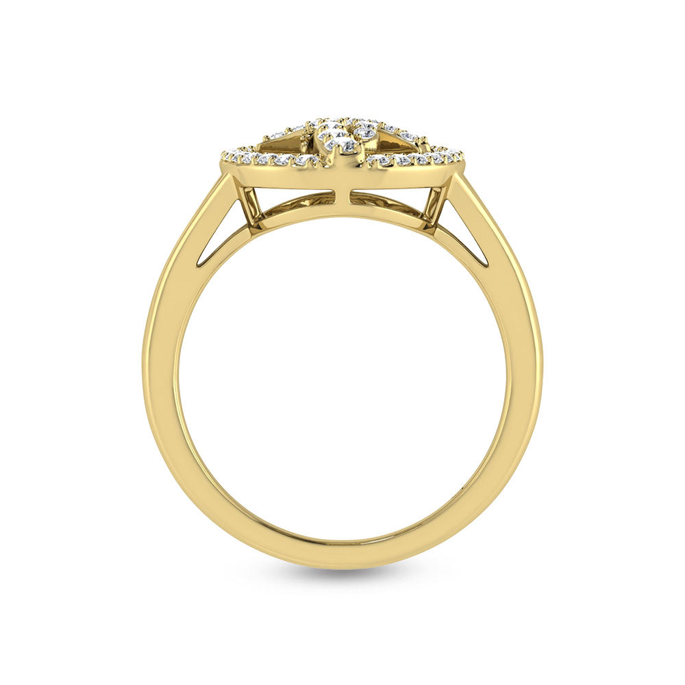14K White Gold Diamond 1/3 Ct.Tw. Palm Tree Ring