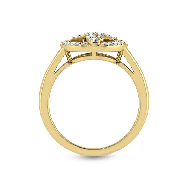 14K White Gold Diamond 1/3 Ct.Tw. Palm Tree Ring