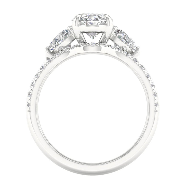 14K 3.25CT Certified Lab Grown Diamond Bridal Ring