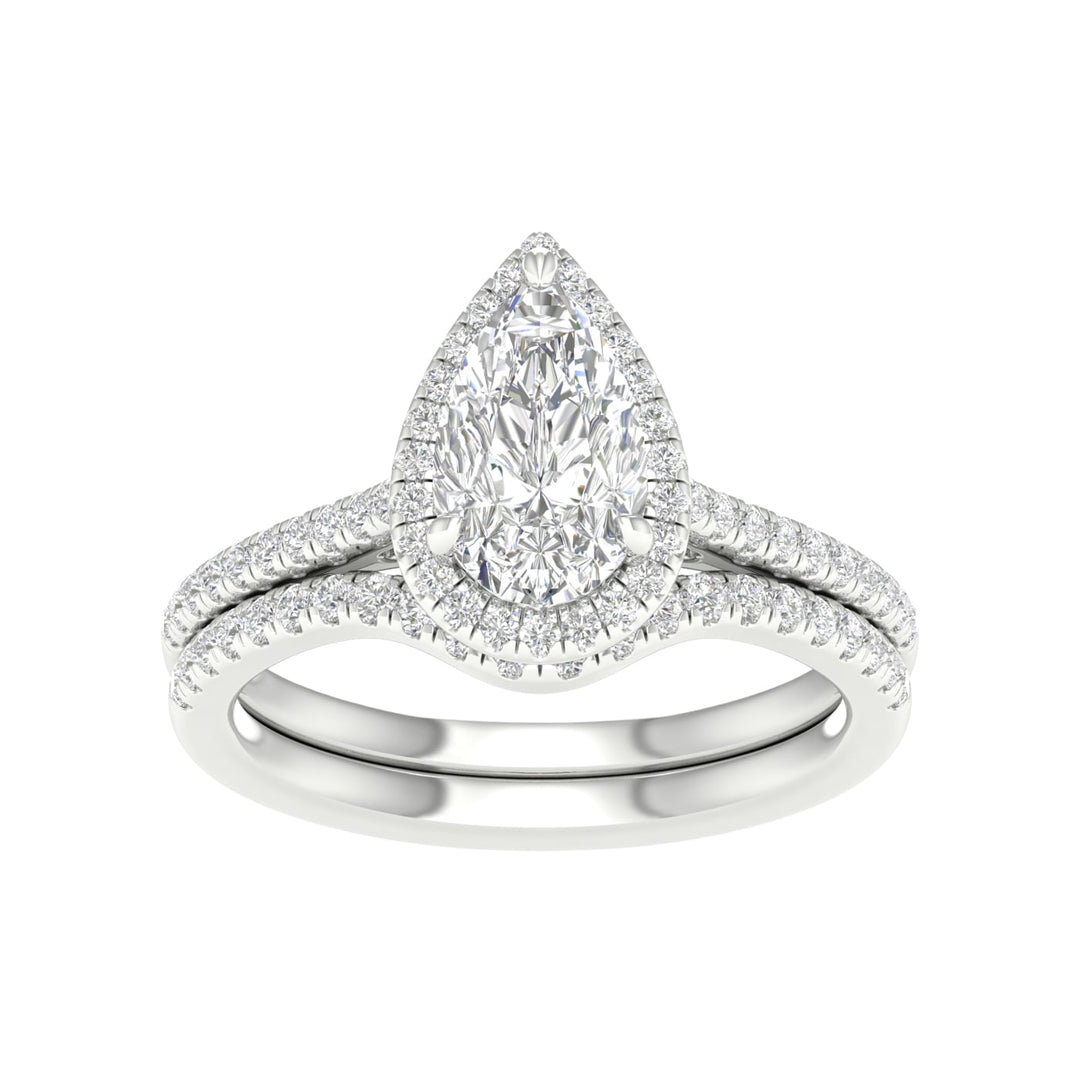 14k 1.95CT Lab Diamond Bridal Ring