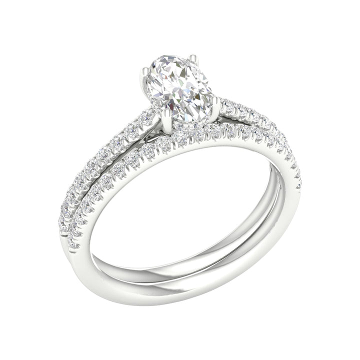 Platinum  1.50CT  Lab Diamond Bridal Ring