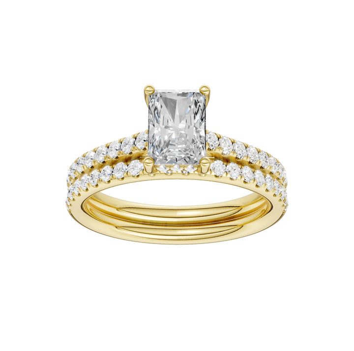 14K 1.50CT Certified Lab Grown Diamond Bridal Set