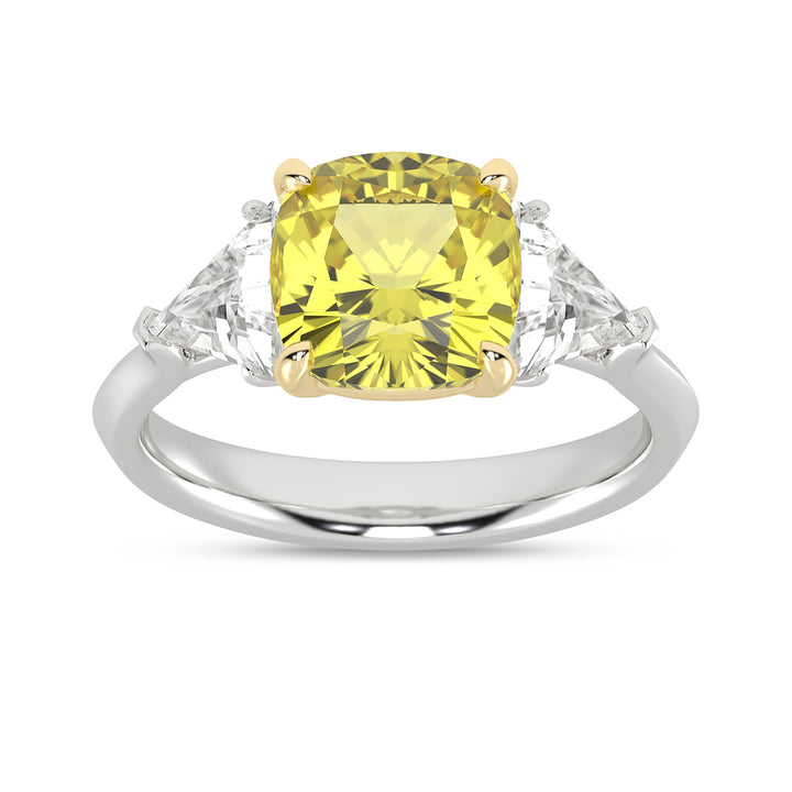 Certified 14K White Gold 4.16CT Lab Diamond Ring