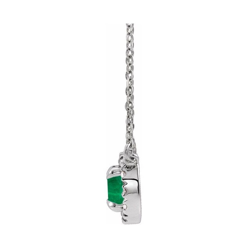 French-Set Halo-Style Necklace or Center