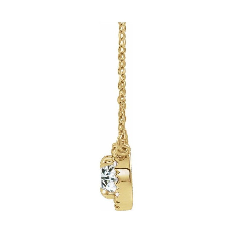 French-Set Halo-Style Necklace or Center
