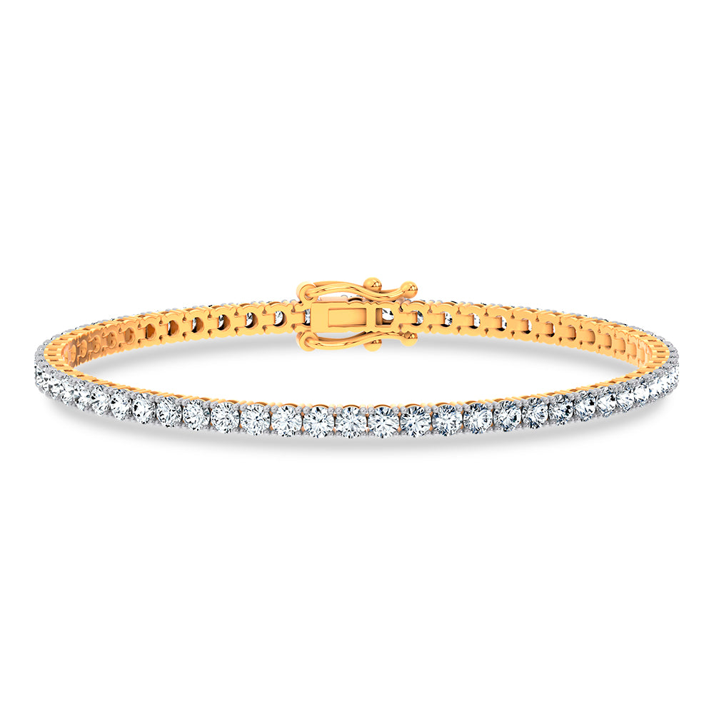 14K 4.98CT Certified Lab Grown Tennis Bracelet