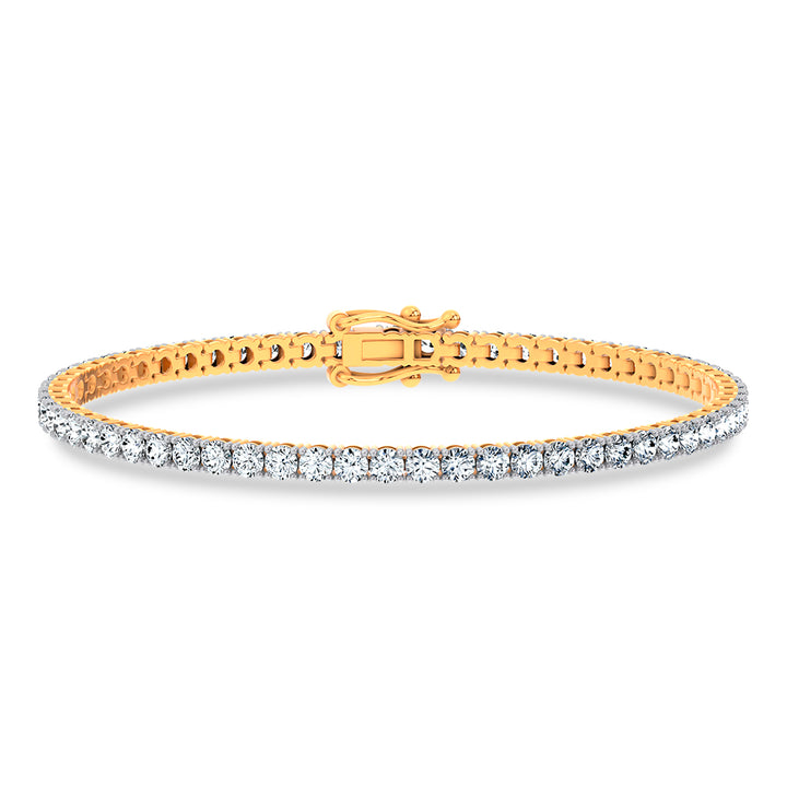 14K 4.98CT Certified Lab Grown Tennis Bracelet