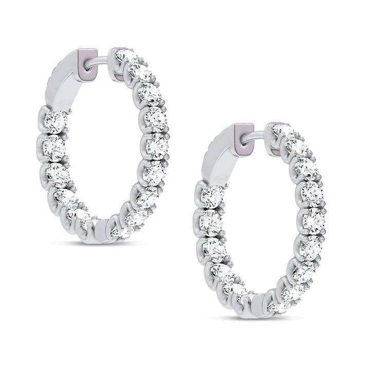 14K 3.00CT Lab Grown Diamond Hoops