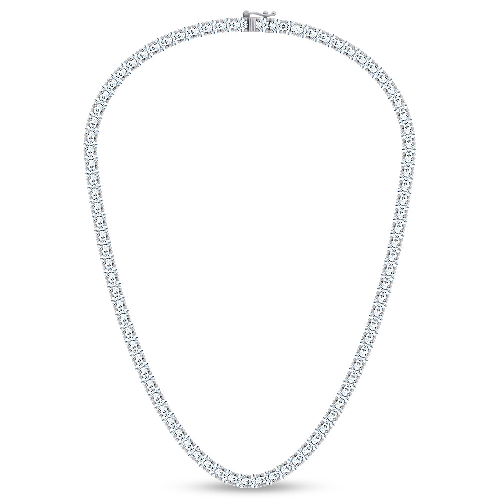 14K 28.58CT Certified Lab Grown 17 INCH TENNIS  NECKLACE TENNIS