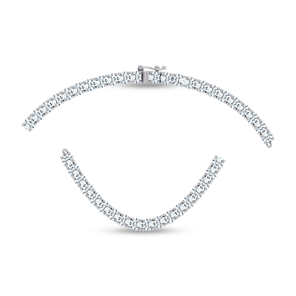 14K 28.58CT Certified Lab Grown 17 INCH TENNIS  NECKLACE TENNIS