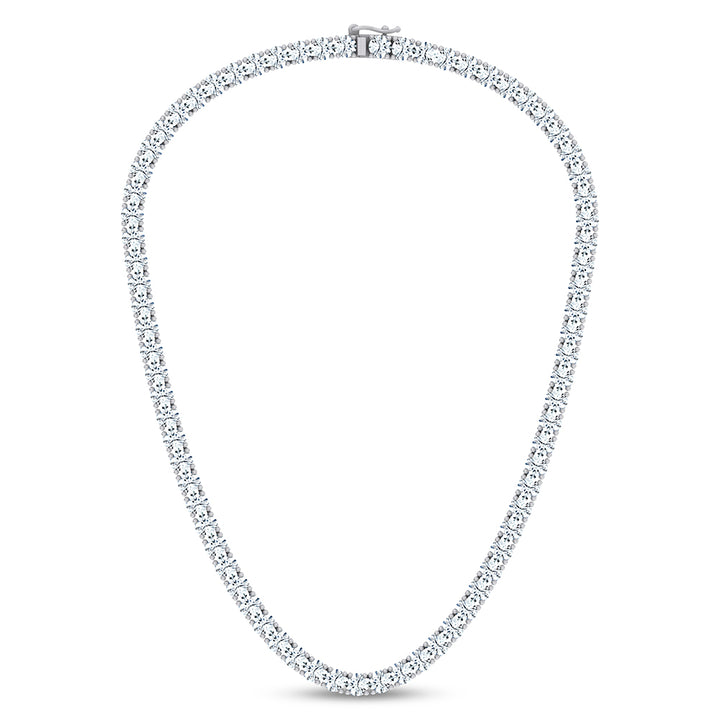 14K 37.50CT Certified Lab Grown DIAMOND NECKLACE TENNIS 17 INCH