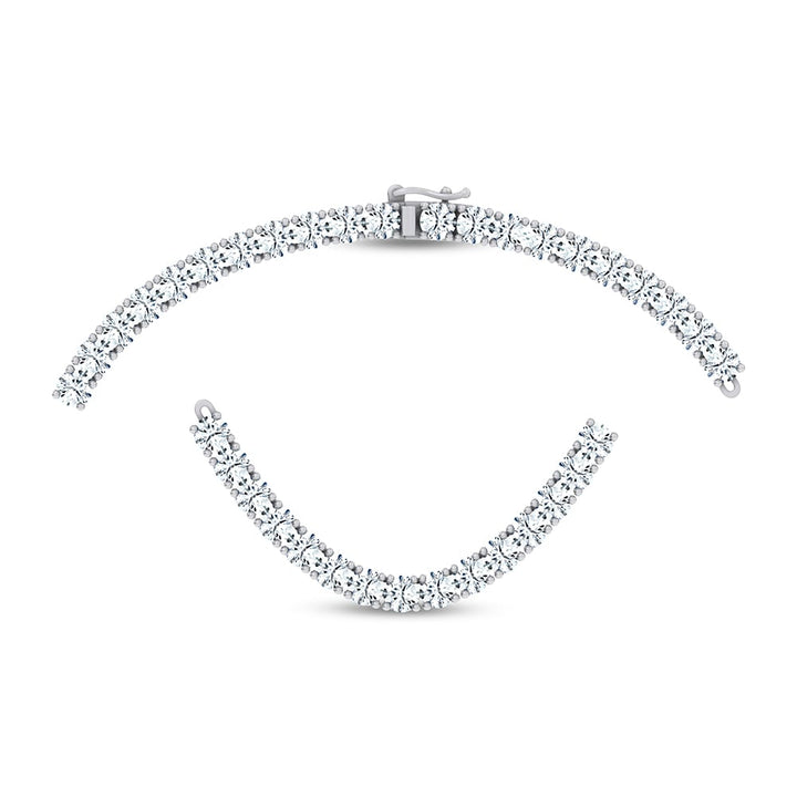 14K 37.50CT Certified Lab Grown DIAMOND NECKLACE TENNIS 17 INCH