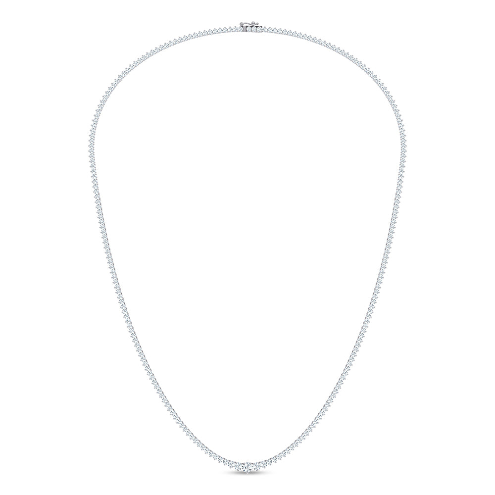 14K 3.00CT GRADUATED DIAMOND NECKLACE 17 INCH