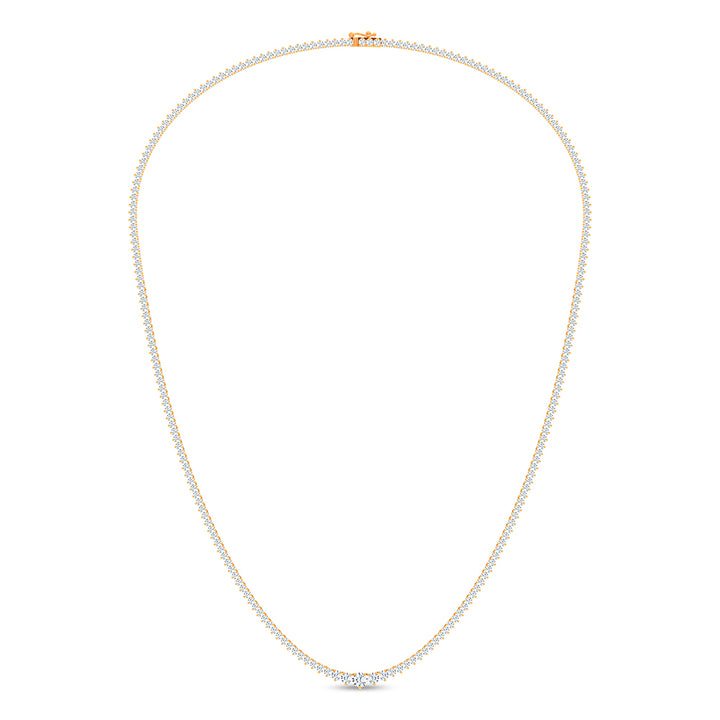 14K 3.00CT GRADUATED DIAMOND NECKLACE 17 INCH