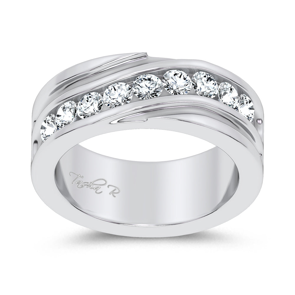 14K 1.00CT LAB DIAMOND MEN'S BAND