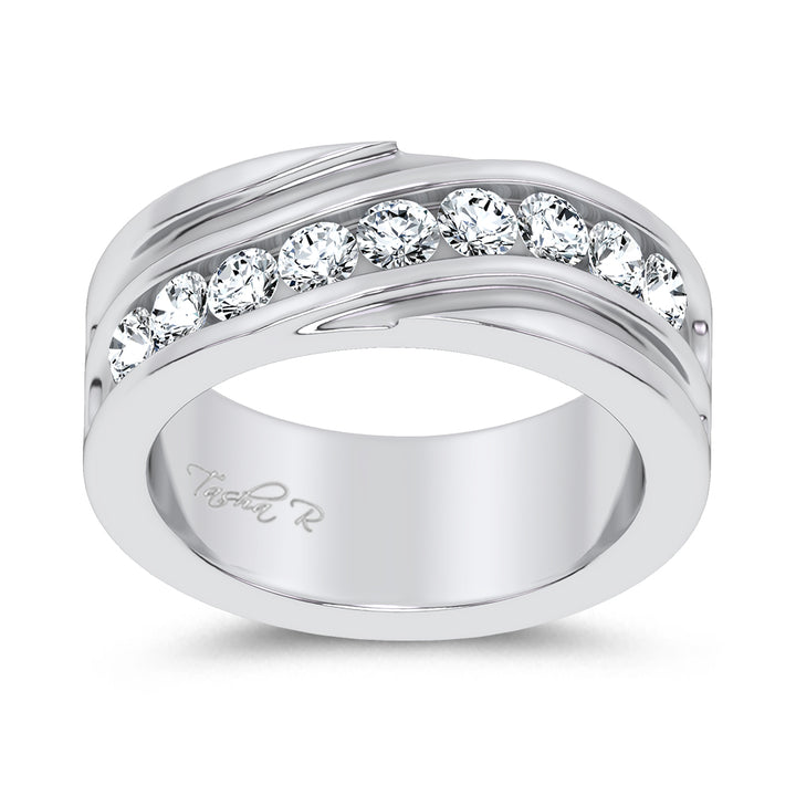14K 1.00CT LAB DIAMOND MEN'S BAND