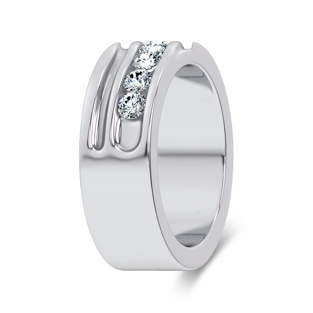 14K 1.00CT LAB DIAMOND MEN'S BAND