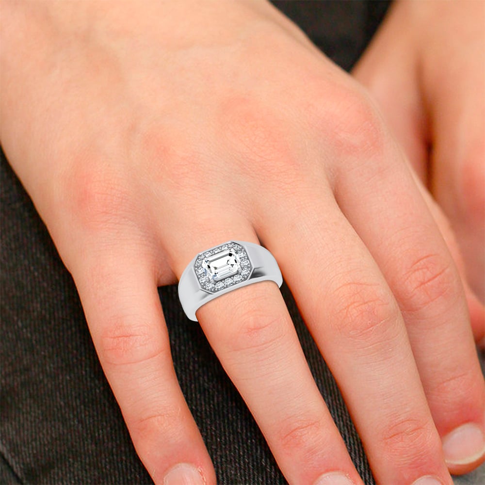 14K 1.98CT Certified Lab Grown Mens Ring