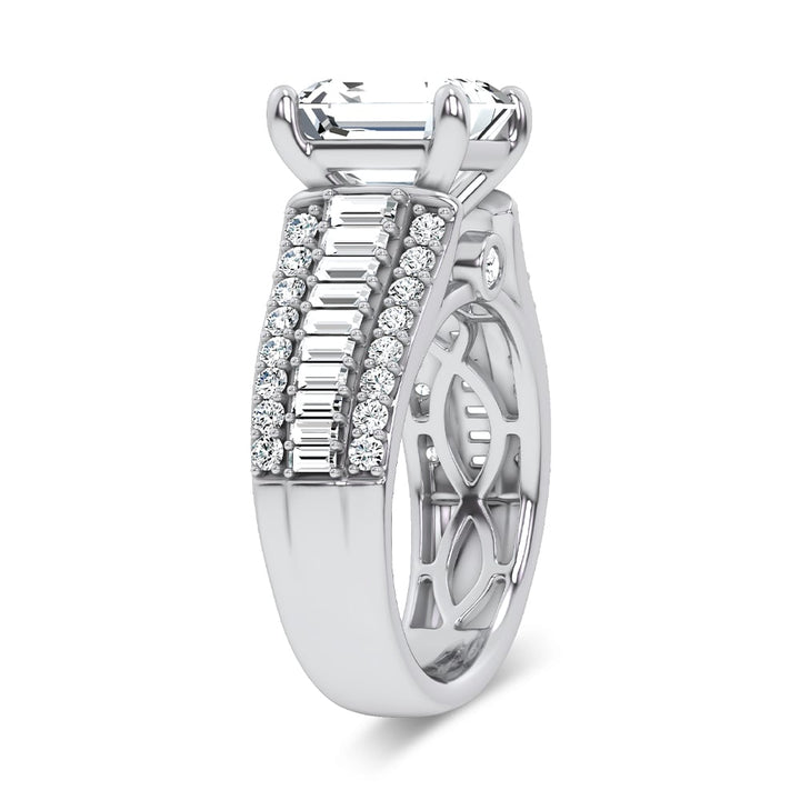 14K 4.00CT Certified Lab Grown Engagement Ring