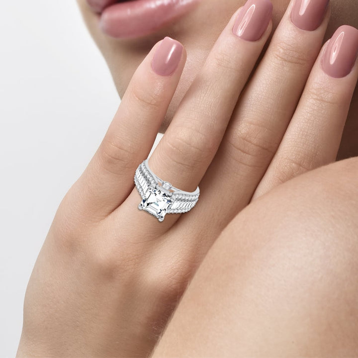 14K 4.00CT Certified Lab Grown Engagement Ring