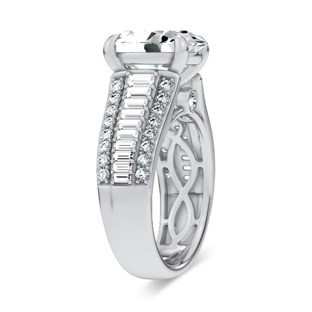 14K 4.00CT Certified Lab Grown Engagement Ring