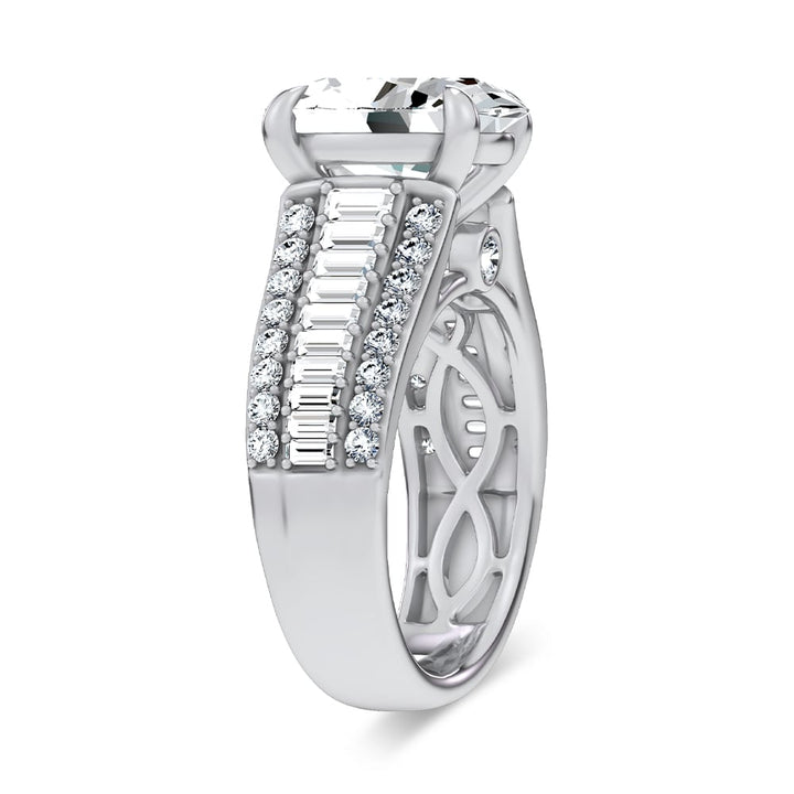 14K 4.00CT Certified Lab Grown Engagement Ring