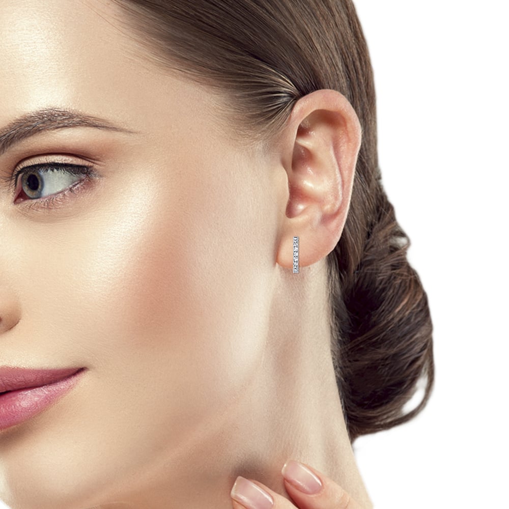 14K 5.00CT Lab Grown Diamond Hoops