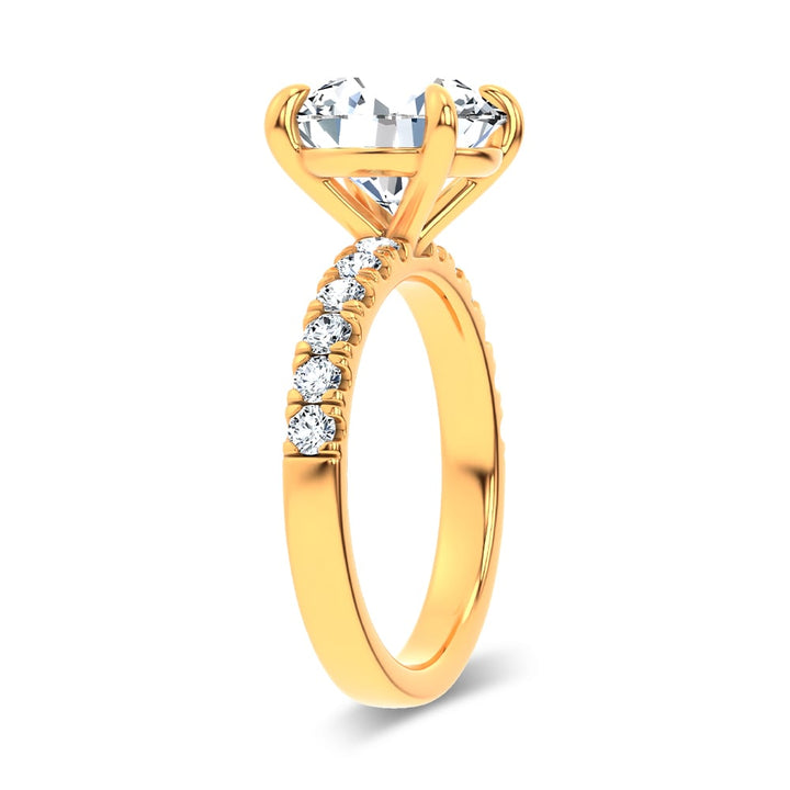 14K 4.50CT Certified Lab Grown Engagement Ring