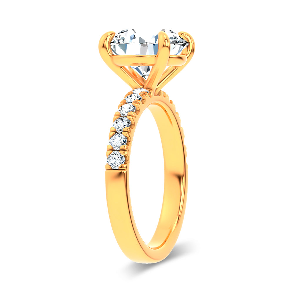 14K 4.50CT Certified Lab Grown Engagement Ring