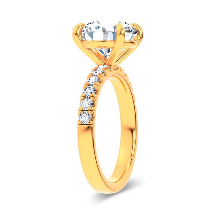 14K 4.50CT Certified Lab Grown Engagement Ring