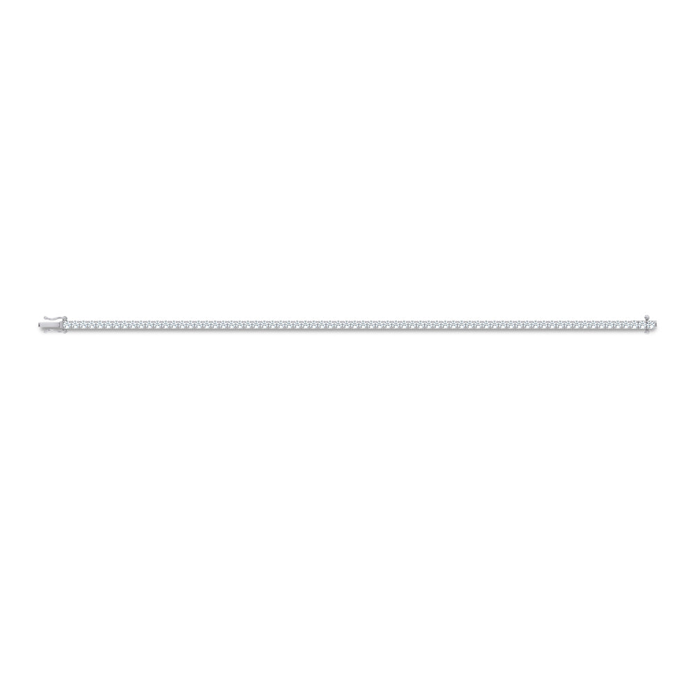 14K 3.75CT Certified Lab Grown Tennis Bracelet