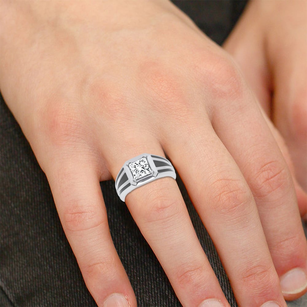 14K 2.00CT Certified Lab Grown Mens Ring