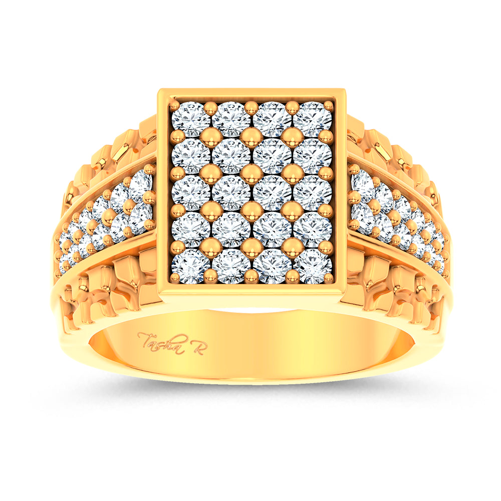 14K 1.50CT LAB GROWN Diamond Mens Ring