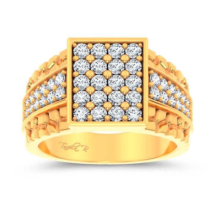 14K 1.50CT LAB GROWN Diamond Mens Ring