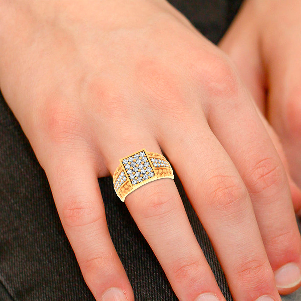 14K 1.50CT LAB GROWN Diamond Mens Ring