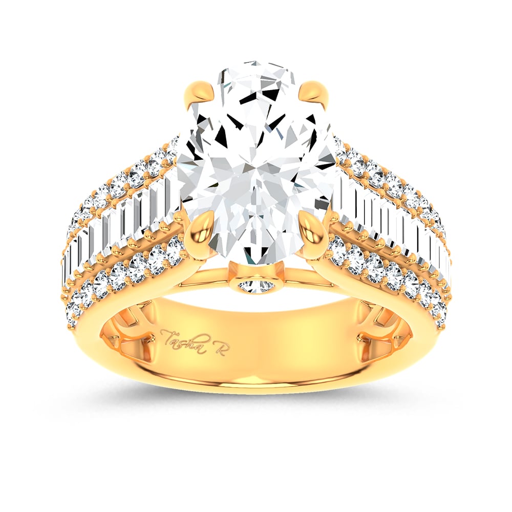 14K 4.00CT Certified Lab Grown Engagement Ring