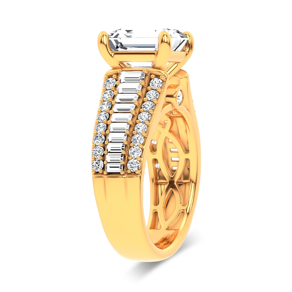 14K 4.00CT Certified Lab Grown Engagement Ring