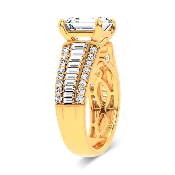 14K 4.00CT Certified Lab Grown Engagement Ring