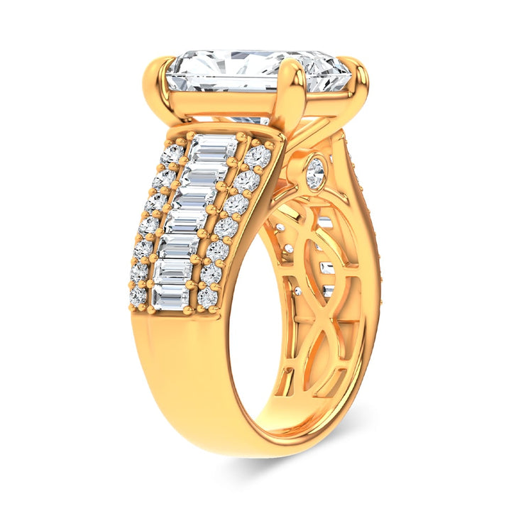 14K 6.50CT Certified Lab Grown Engagement Ring