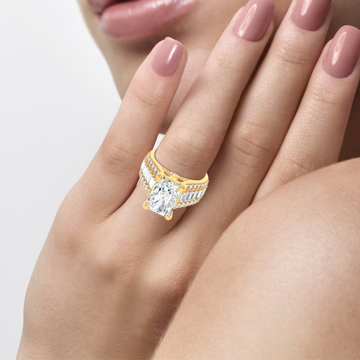 14K 6.50CT Certified Lab Grown Engagement Ring