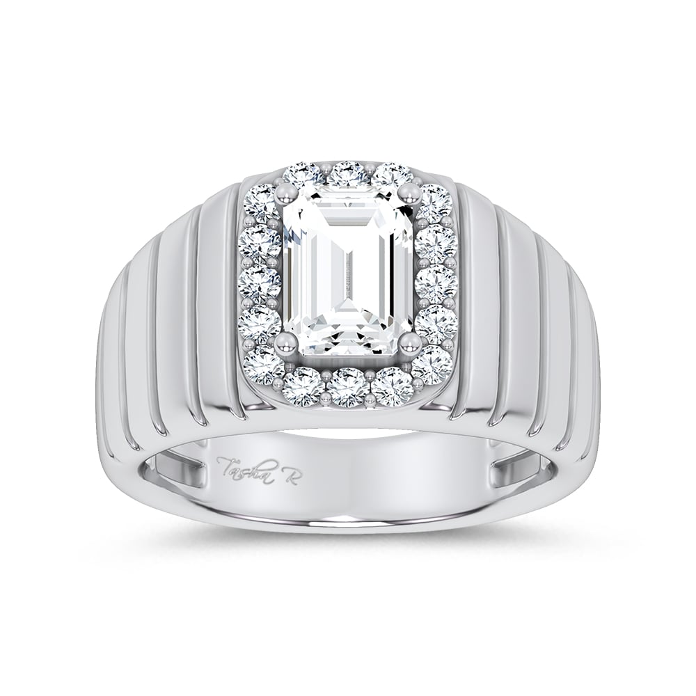 14K 2.60CT Certified Lab Grown Mens Ring