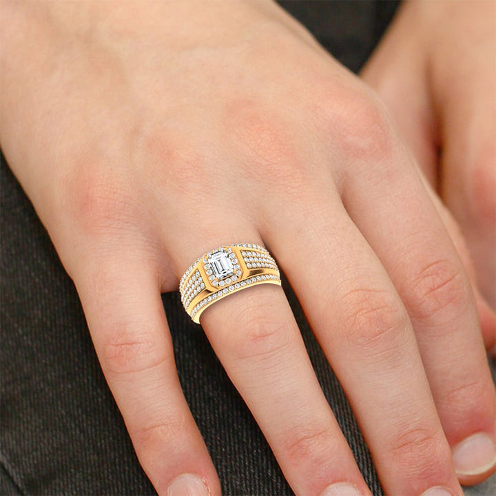 14K 2.00CT Certified Lab Grown Mens Ring