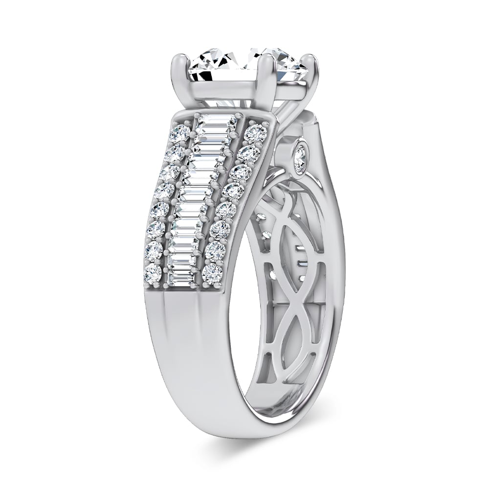 14K 3.75CT Certified Lab Grown Engagement Ring