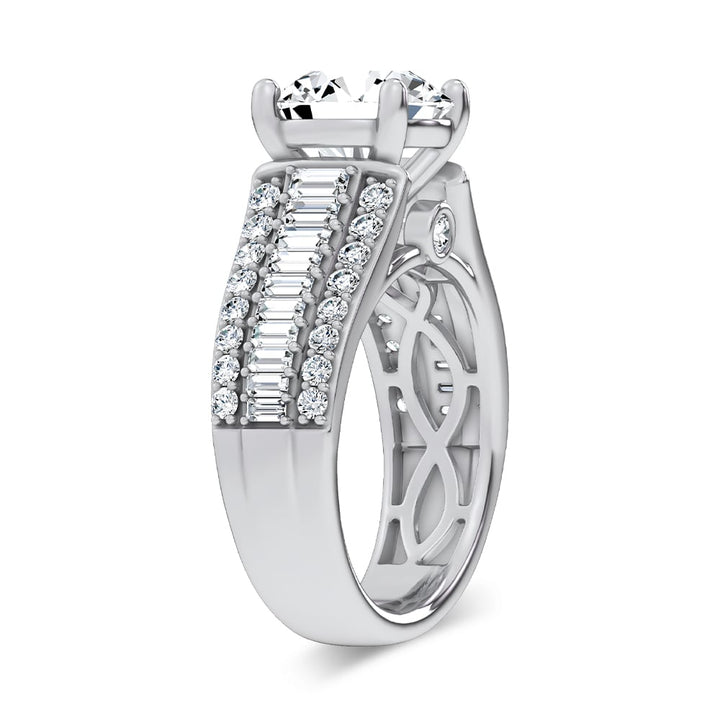 14K 3.75CT Certified Lab Grown Engagement Ring