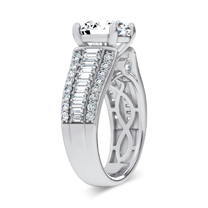 14K 3.75CT Certified Lab Grown Engagement Ring